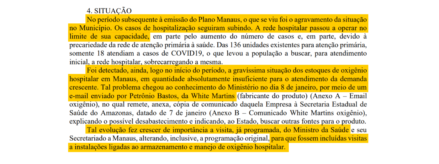 print 3 governo bolsonaro sabia de colapso em manaus e necessidade de transferir pacientes 10 dias antes