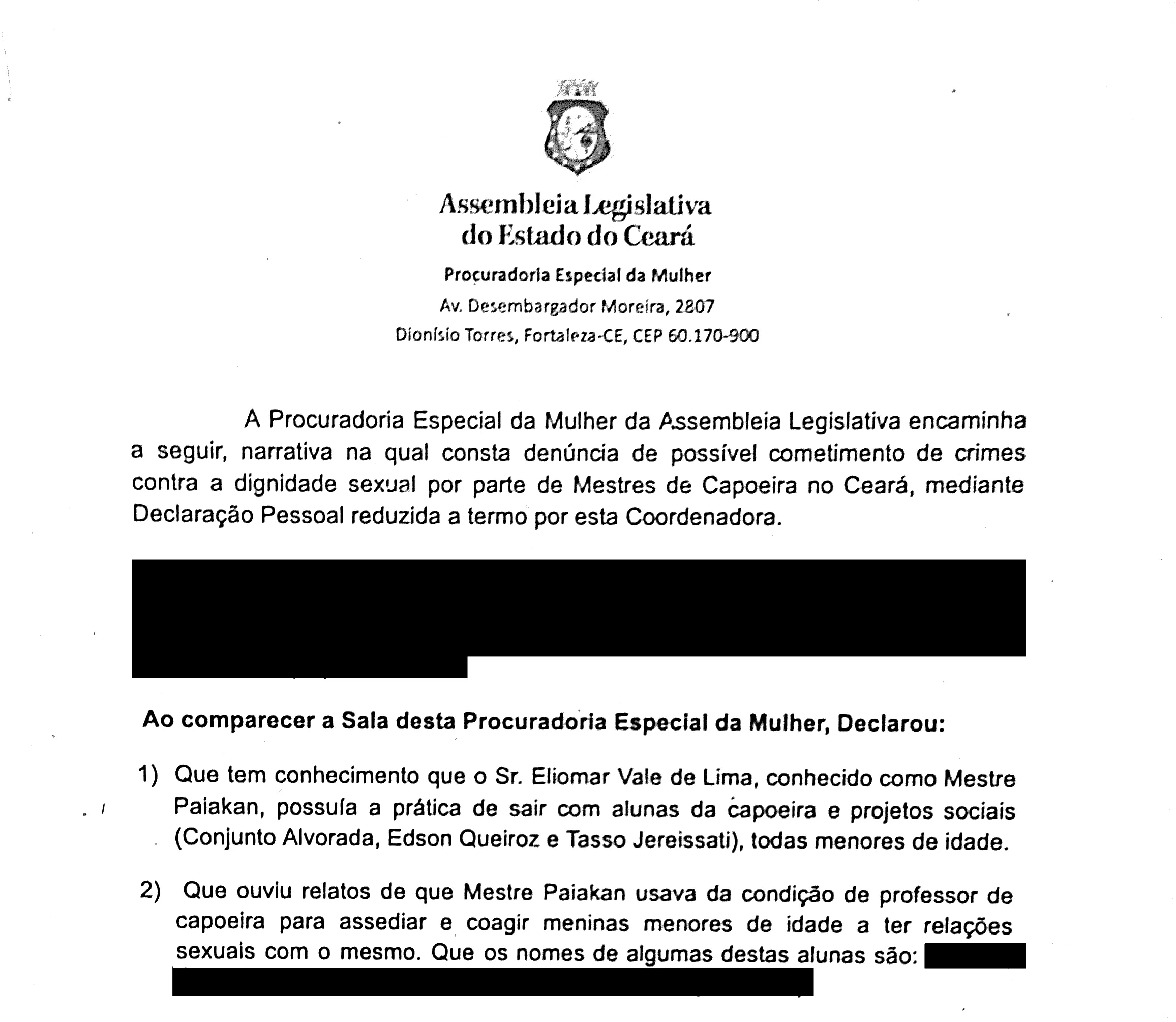 luciana1 capoeiristas denunciam mestres de um dos maiores grupos do pais por crimes