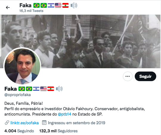 Investigados por fake news, empresários bolsonaristas têm offshores em paraísos fiscais 26 Imagem de capa do Twitter de Faka mostra seu pai e tio durante manifestações a favor da ditadura militar