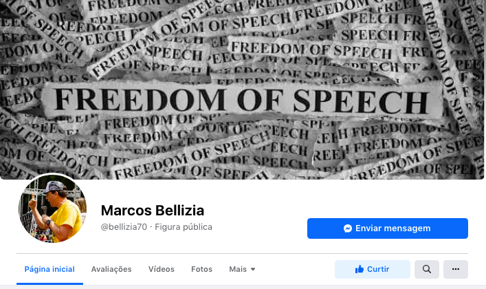 Investigados por fake news, empresários bolsonaristas têm offshores em paraísos fiscais 28 Imagem de capa de Marcos Bellizia no Facebook, alterada depois que ele se tornou investigado, defende "liberdade de expressão"