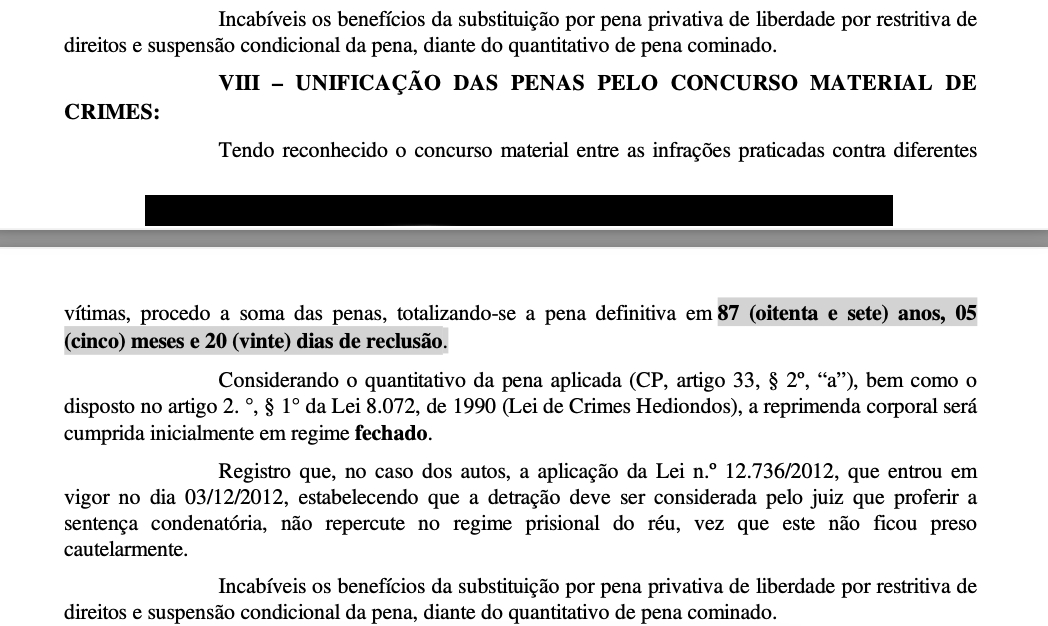 “Dinamá das Crianças” é condenado a 87 anos de prisão por crimes sexuais cometidos em MG 41 Reprodução da sentença de Dinamá