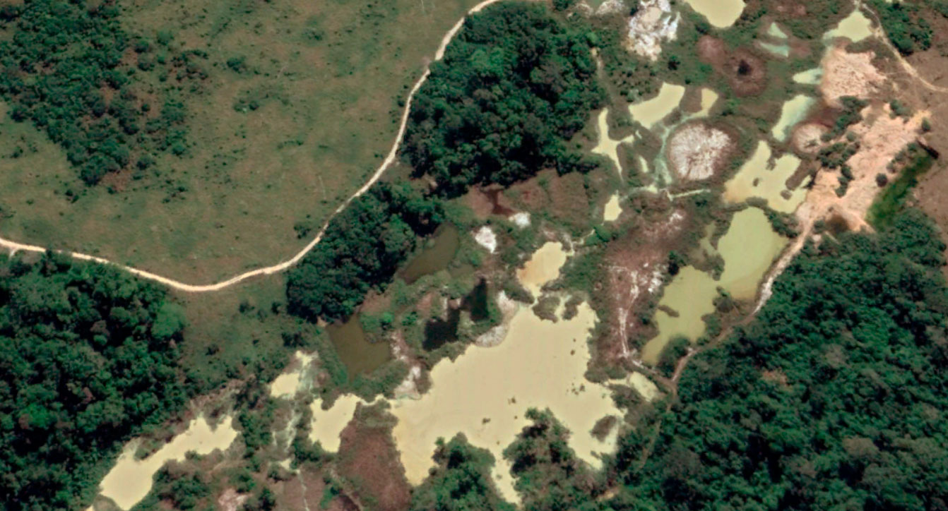Imagens apontam garimpo ilegal em área solicitada por parceiro do ex-presidente do ICMBio 27 Imagens de satélite de julho de 2020 indicam atividade garimpeira em meio à floresta