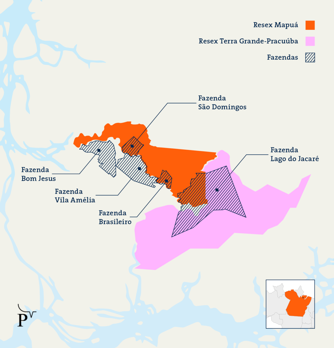 Empresa vende créditos de carbono sobre terras públicas na Ilha do Marajó 12 mapa oficial em marajo 1152x1200 1