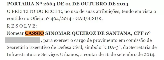 Chefe da Defesa Civil do Recife é réu por corrupção em compras para vítimas das enchentes 20 cassio nomeacao chefe da defesa civil do recife e reu por corrupcao em compras para vitimas das enchentes