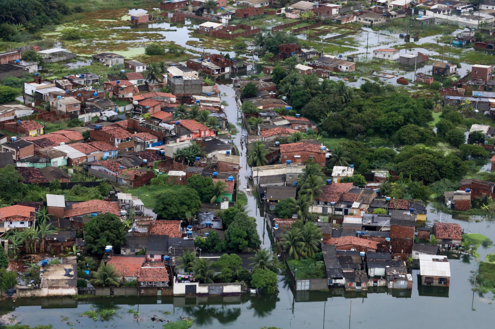 Chefe da Defesa Civil do Recife é réu por corrupção em compras para vítimas das enchentes 22 Imagem aérea da região alagada de Recife, com as chuvas fortes