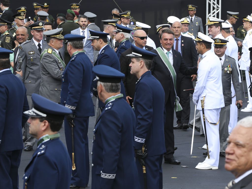 Cerimônia comemorativa do Dia do Exército, no Quartel-General do Exército, no Setor Militar Urbano, em Brasília