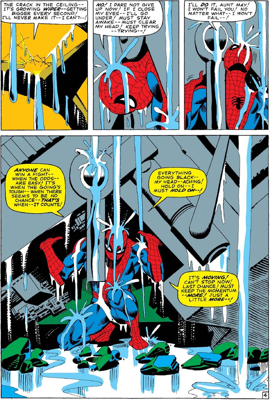 A luta triunfante em THE AMAZING SPIDER-MAN (1963) #33.