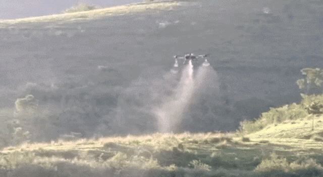 gif drone Drones jogam agrotoxicos sobre comunidades rurais e intoxicam moradores em Pernambuco